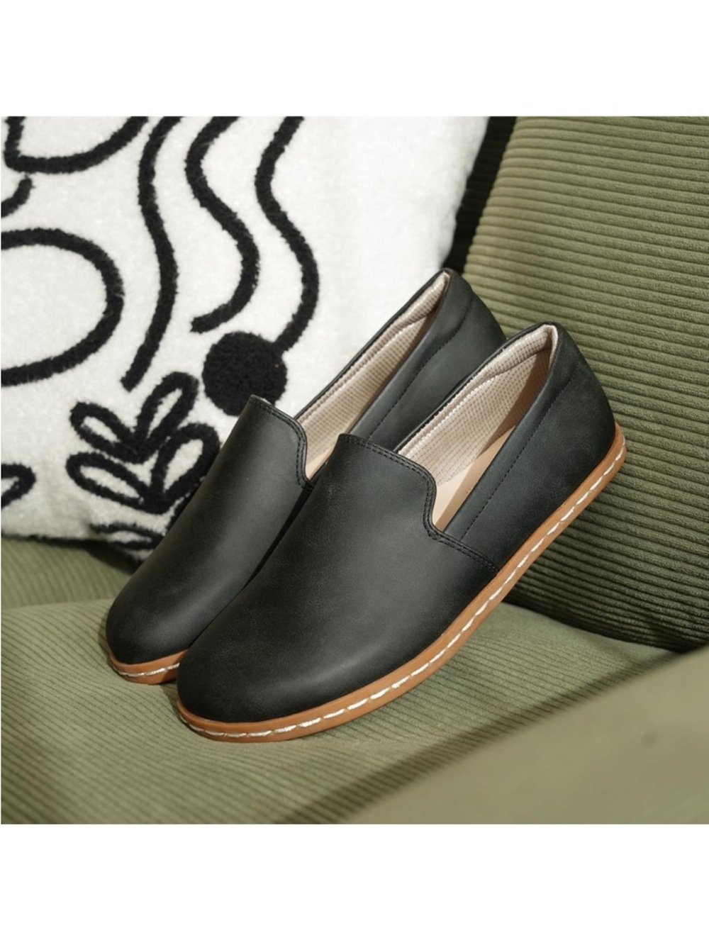 Classic Black Slip-On Loafers for Women